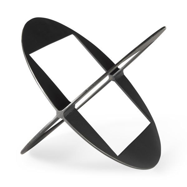 Black Metal Geometric Decor Piece - Image 3