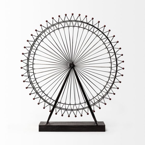 Metal And Wood London Eye Moveable Sculpture - Image 2