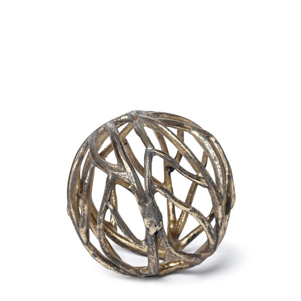 Petite Gold Metal Tree Branch Sculpture - Image 2