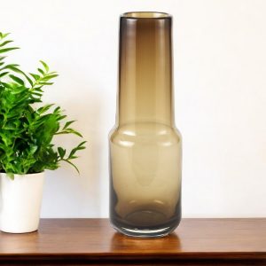 12" Brown Ombre Glass Vase