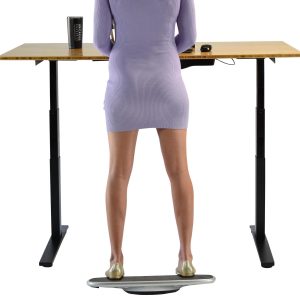 Black and White Active Standing Desk Balance Board