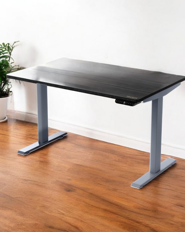 30" Adjustable Black and Gray Stainless Steel Standing Desk - Image 2