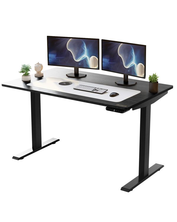 30" Adjustable Black Stainless Steel Computer Desk - Image 3