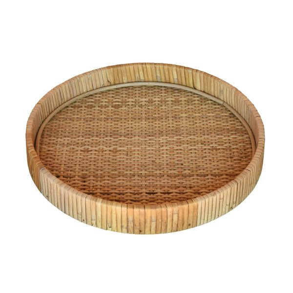 Braided Bamboo Round Tray - Image 2