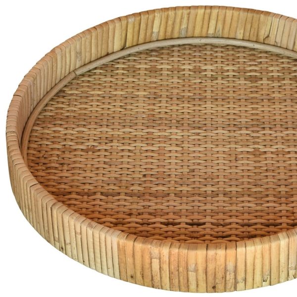 Braided Bamboo Round Tray - Image 3