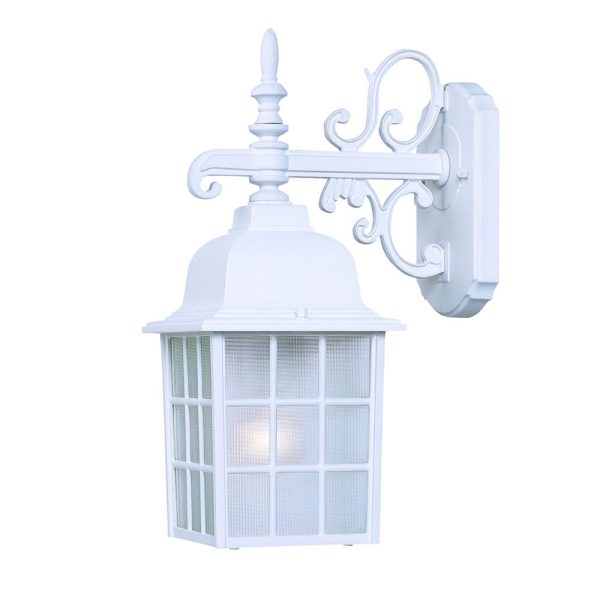 White Window Pane Lantern Wall Light - Image 2