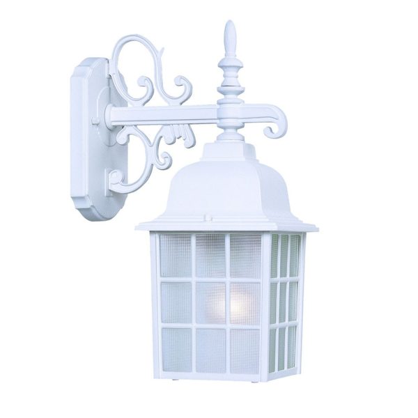 White Window Pane Lantern Wall Light - Image 3