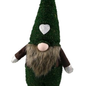 Topiary Dark Green and Brown Standing Gnome