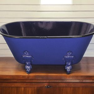 Jumbo Royal Blue Bathtub Decorative Sculpture