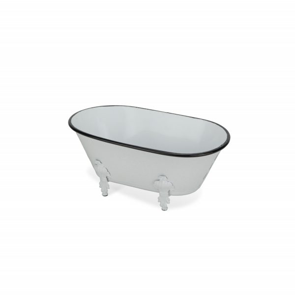 Jumbo White Bathtub Decorative Sculpture - Image 3