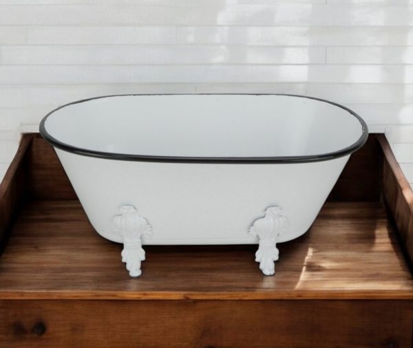 Jumbo White Bathtub Decorative Sculpture