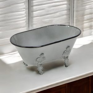 Light Gray Bathtub Decor Piece