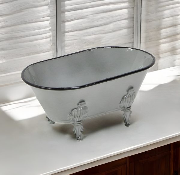 Light Gray Bathtub Decor Piece