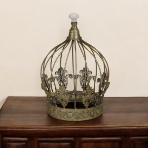 10" Bronze Metal Hand Painted Decorative Crown