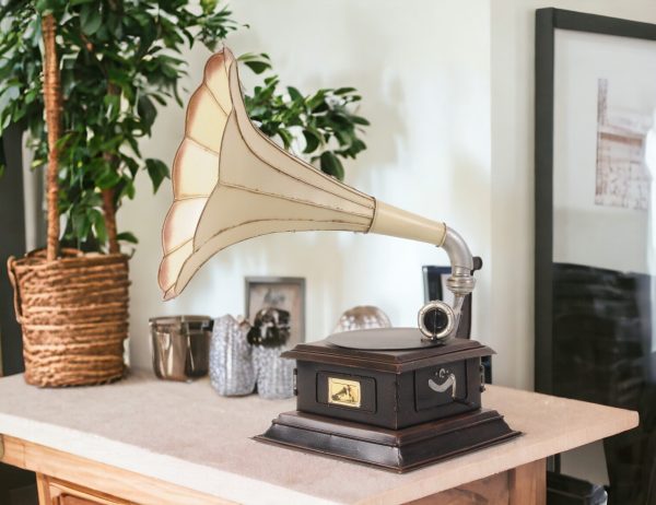 c1911 HMV Gramophone Built to Scale Model Sculpture - Image 2
