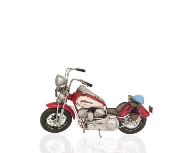 Red Harley Davidson Motorcycle Sculpture - Image 3