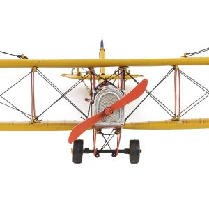 c1918 Yellow Curtiss Biplane Model Sculpture