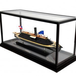 16" Brown and Black CSS Virginia Display Case Boat Hand Painted Decorative Boat