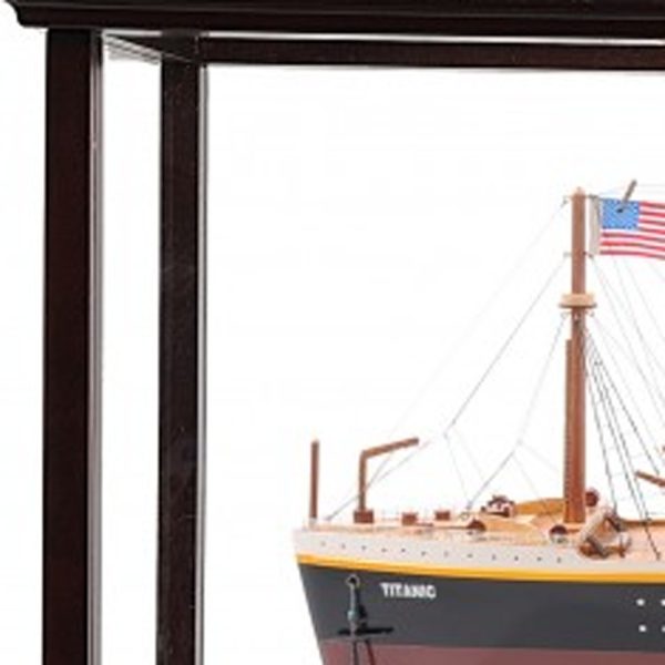 15" Black and Red 1912 RMS Titanic Large Display Case Boat Hand Painted Decorative Boat - Image 3