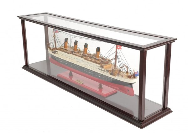 16" Black and Red 1912 RMS Titanic Medium Display Case Boat Hand Painted Decorative Boat - Image 3