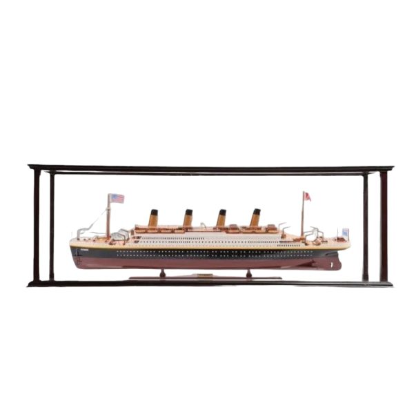 16" Black and Red 1912 RMS Titanic Medium Display Case Boat Hand Painted Decorative Boat - Image 2