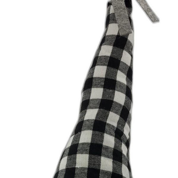 Black and White Buffalo Plaid Standing Gnome - Image 3