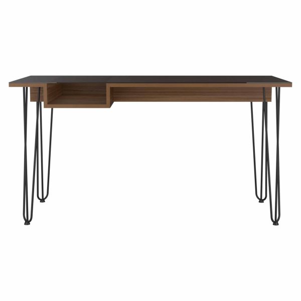 55" Brown and Black Computer Desk - Image 2