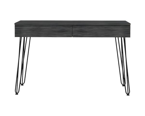 47" Gray and Black Computer Desk With Two Drawers - Image 2