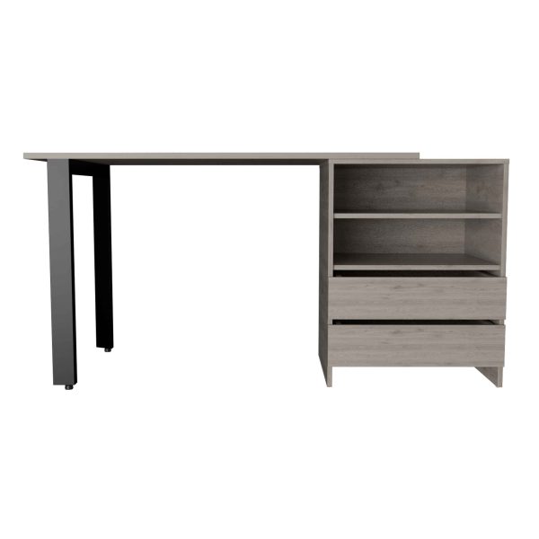 58" Light Gray Computer Desk - Image 2