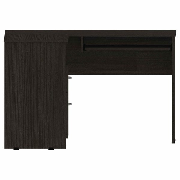 41" Black L Shape Computer Desk With Two Drawers - Image 3