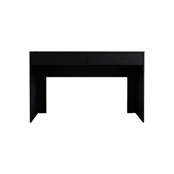 47" Black Computer Desk with Two Drawers - Image 3