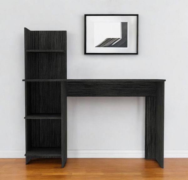 47" Gray Computer Desk With Hutch - Image 2