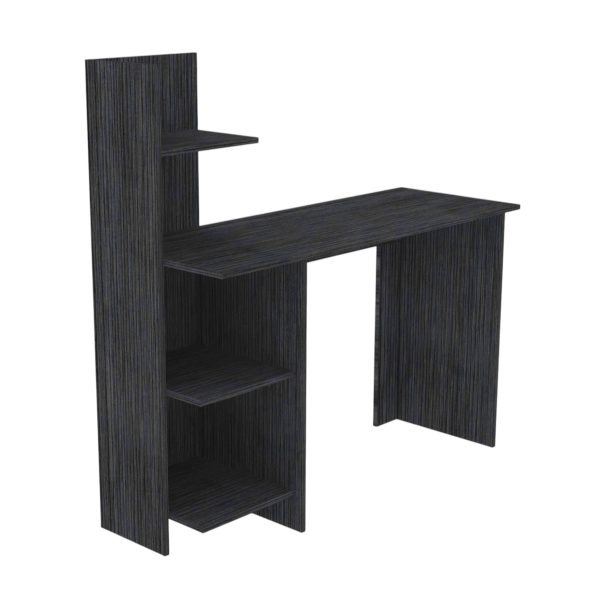 47" Gray Computer Desk With Hutch - Image 3