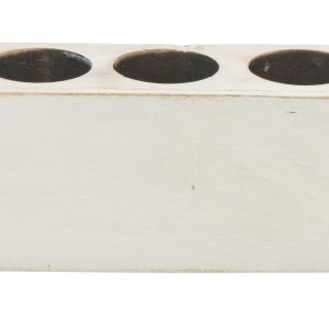 Distressed White 3 Hole Sugar Mold Candle Holder