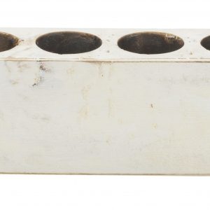 Distressed White 4 Hole Sugar Mold Candle Holder