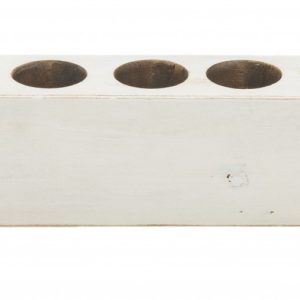 Distressed White 11 Hole Sugar Mold Candle Holder