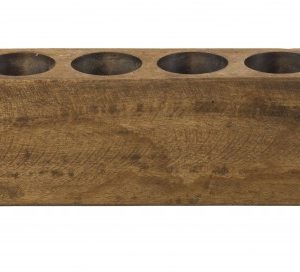 Distressed Maple Stain 10 Hole Sugar Mold Candle Holder