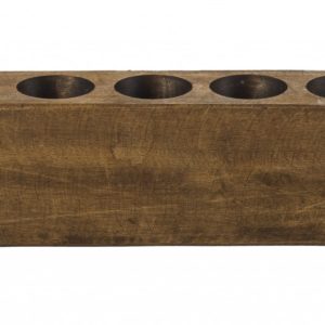 Distressed Maple Stain 11 Hole Sugar Mold Candle Holder