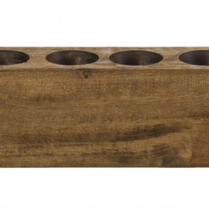 Distressed Maple Stain 12 Hole Sugar Mold Candle Holder