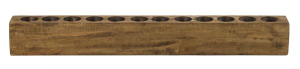 Distressed Maple Stain 12 Hole Sugar Mold Candle Holder