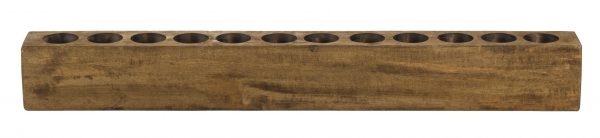 Distressed Maple Stain 12 Hole Sugar Mold Candle Holder - Image 2