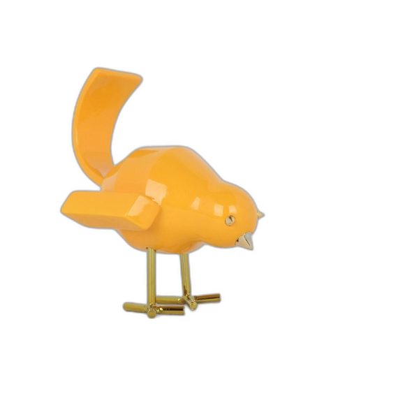 Small Yellow and Gold Bird Sculpture - Image 2