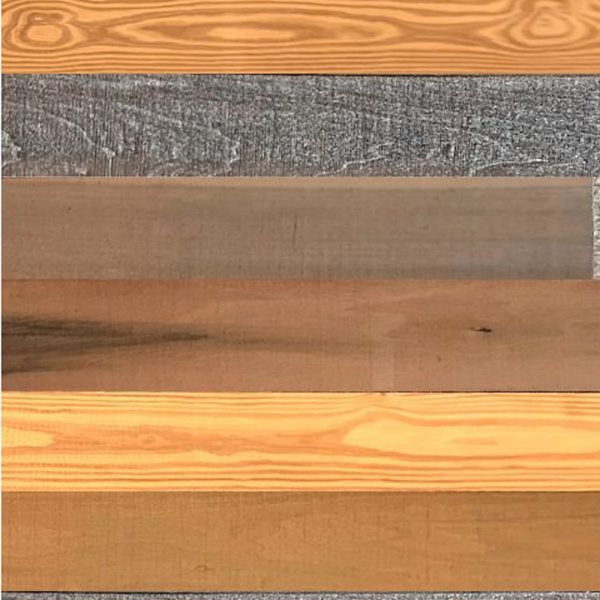 5" x 48" Thermo Treated Gold Gray Brown Mixed Color Wood Wall Plank Set - Image 3