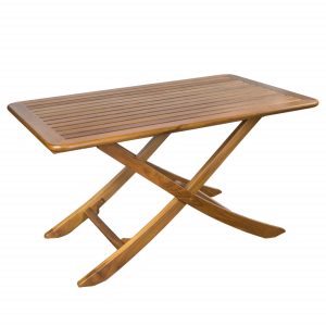 43" Brown Solid Wood Folding Outdoor Picnic Table