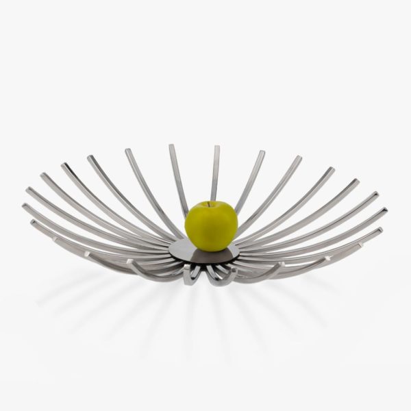 Shiny Silver Open Spike Centerpiece Bowl - Image 3