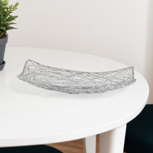 Silver Abstract Entwined Wire Centerpiece Bowl