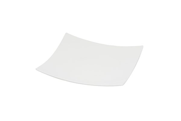 White Six Piece Square Bone China Service For Six Salad Plate Set - Image 2