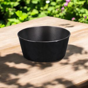 10" Black Recycled Plastic Indoor Outdoor Round Pot Planter