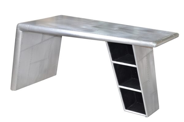 60" Silver Aluminum Writing Desk - Image 2