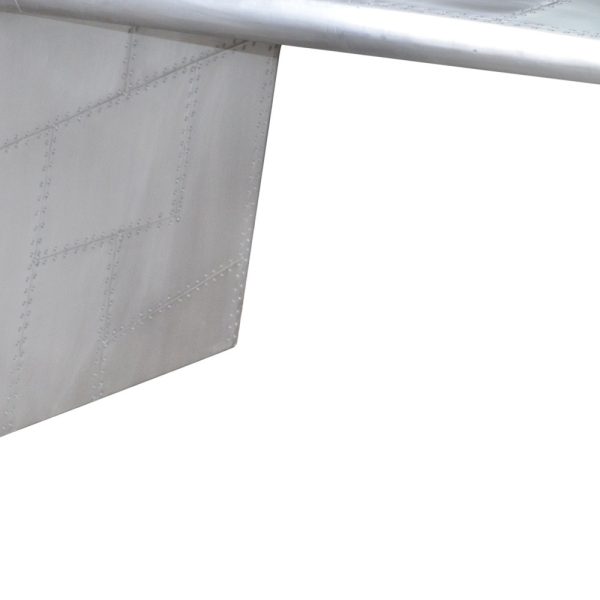 60" Silver Aluminum Writing Desk - Image 3